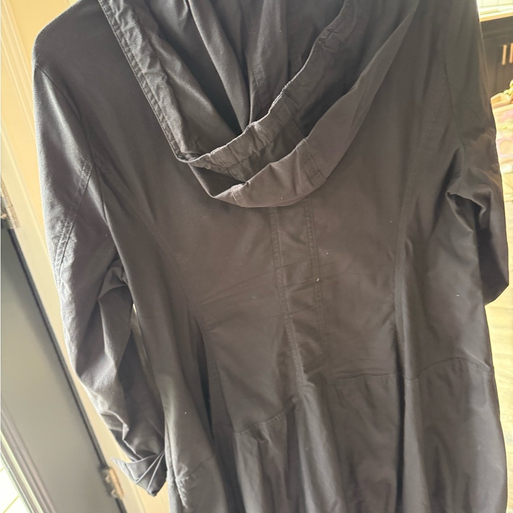 Black Hooded Jacket With Drawstrings - image 3